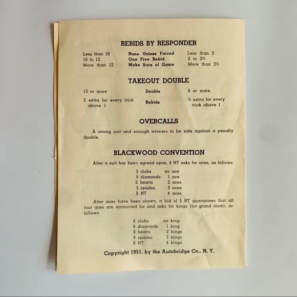 1951 Goren Autobridge Play Yourself  Bridge Playing Board - Picture 8 of 14